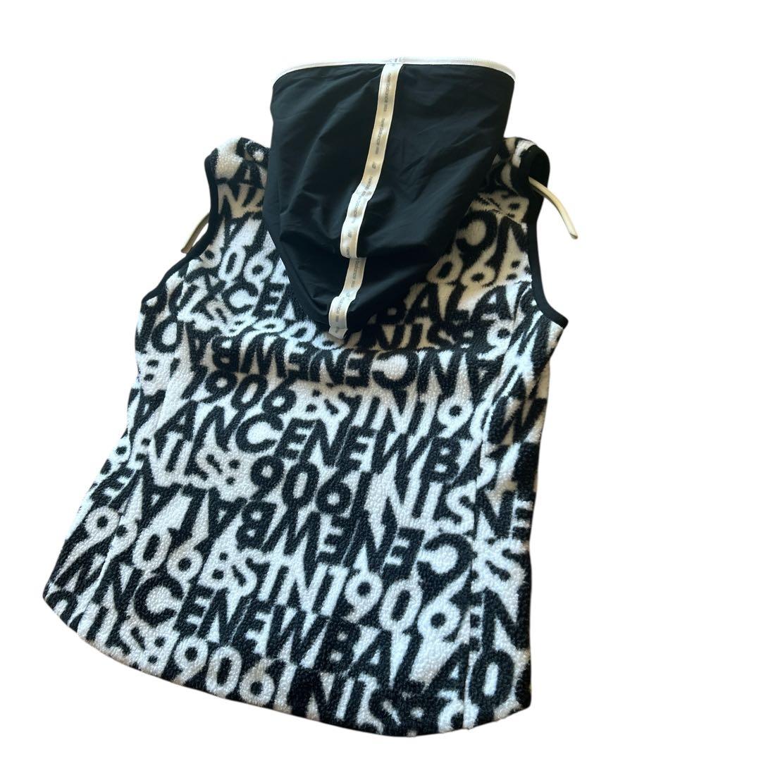 美品 ニューバランスゴルフ ボアフードベスト 0 モノトーン