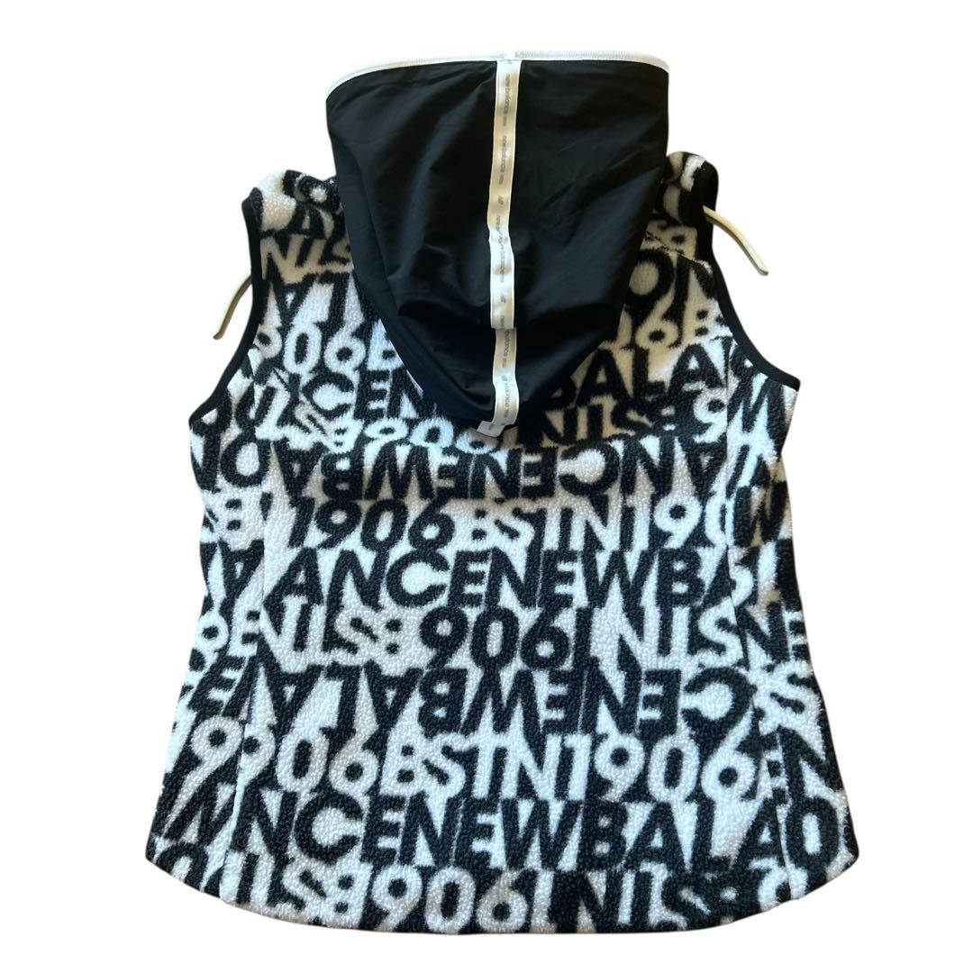 美品 ニューバランスゴルフ ボアフードベスト 0 モノトーン