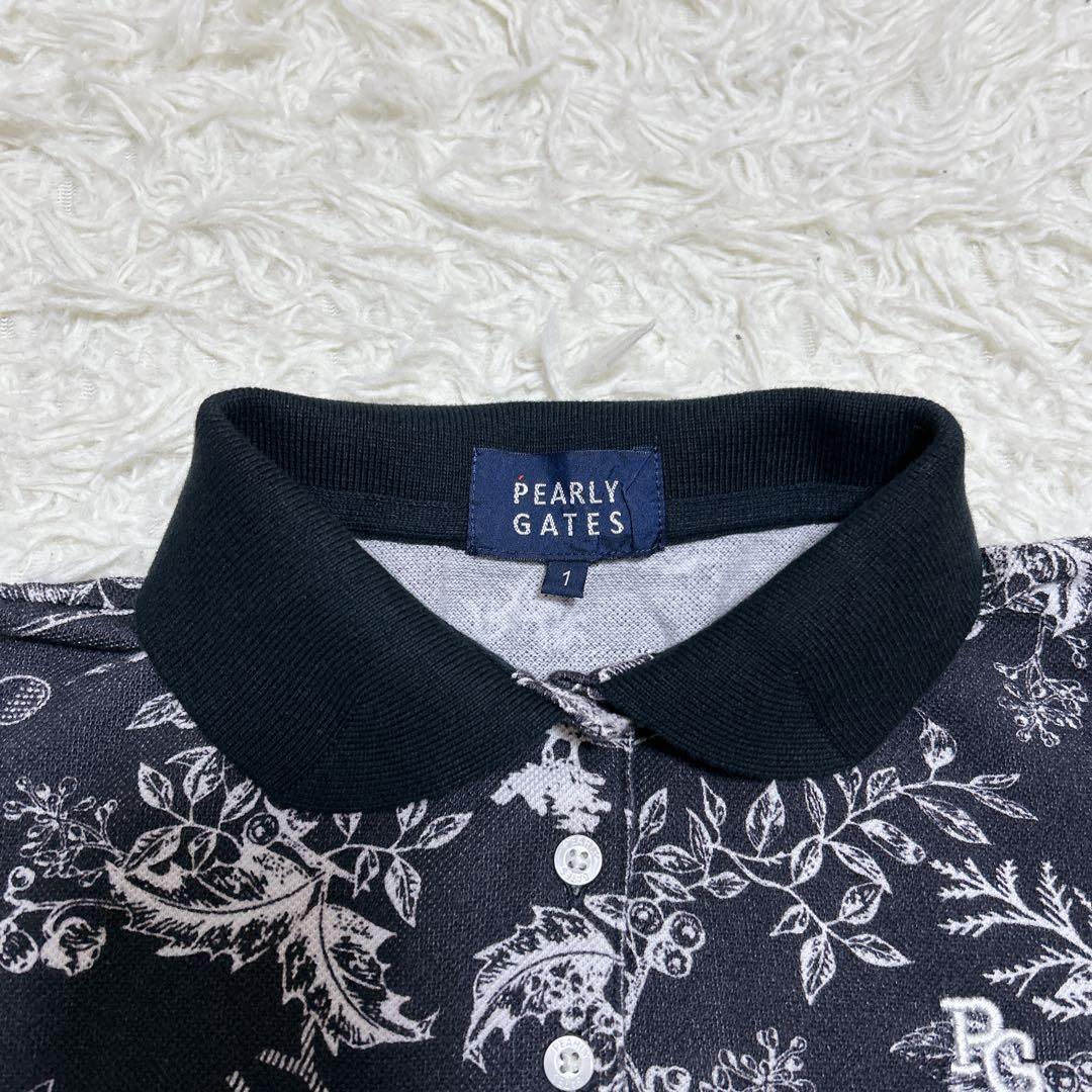 ⭐️良品　パーリーゲイツ　花柄　ボタニカル柄　ゴルフワンピース　近年モデル　黒　M