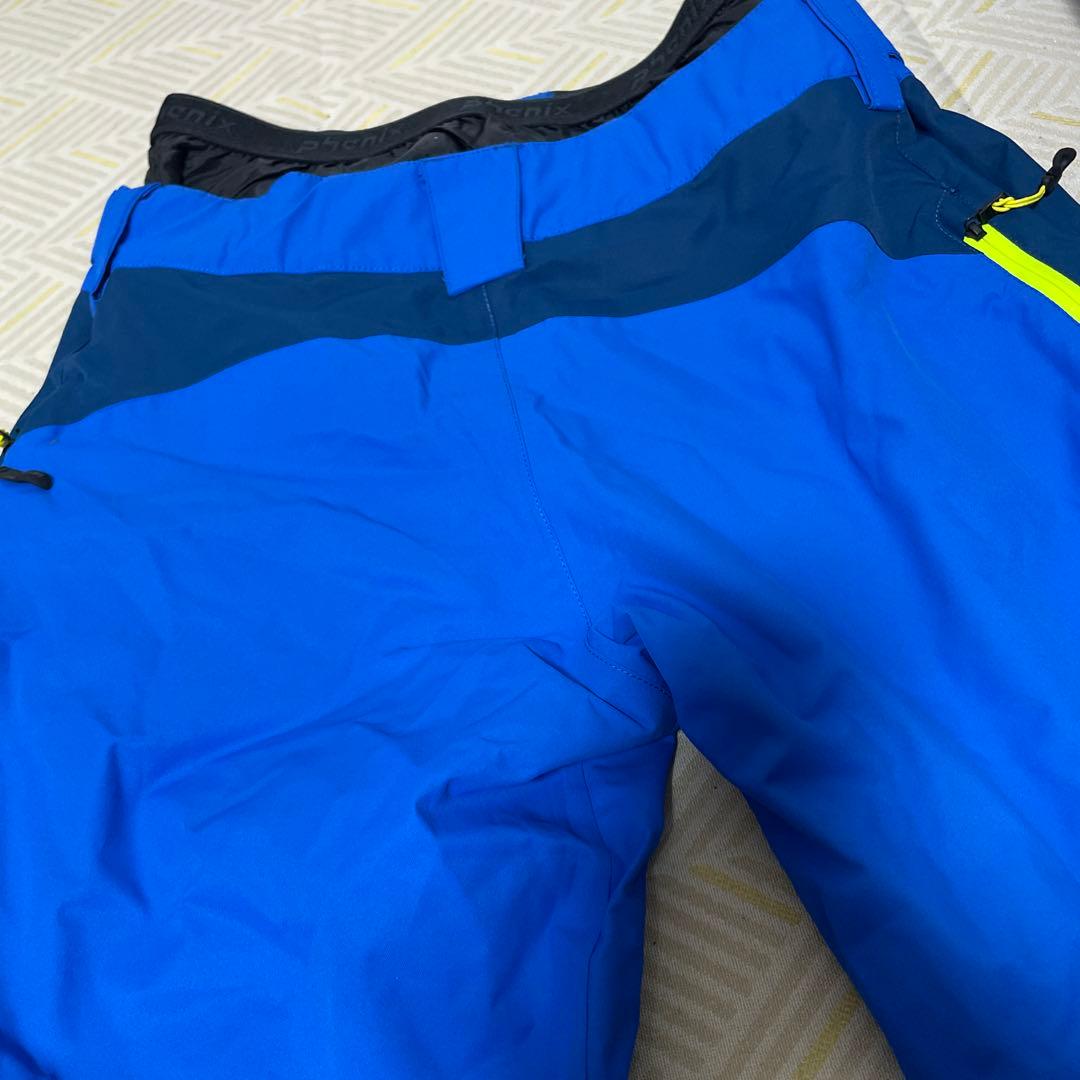 フェニックス　phenix スノーウェア　スキーウェア　XL ブルー×蛍光黄緑②