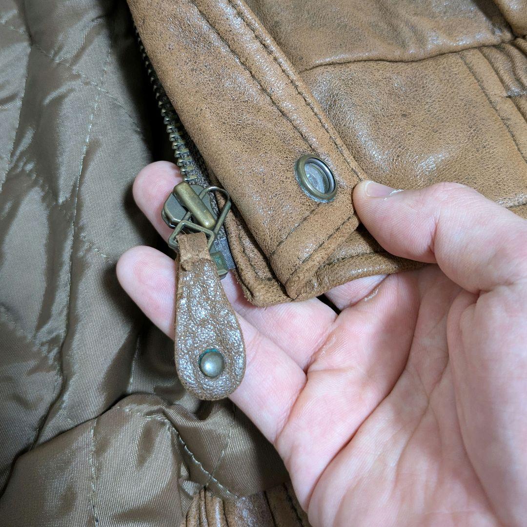 【最終価格】UNIQLO オールドユニクロ　本革　レザージャケット　羊革