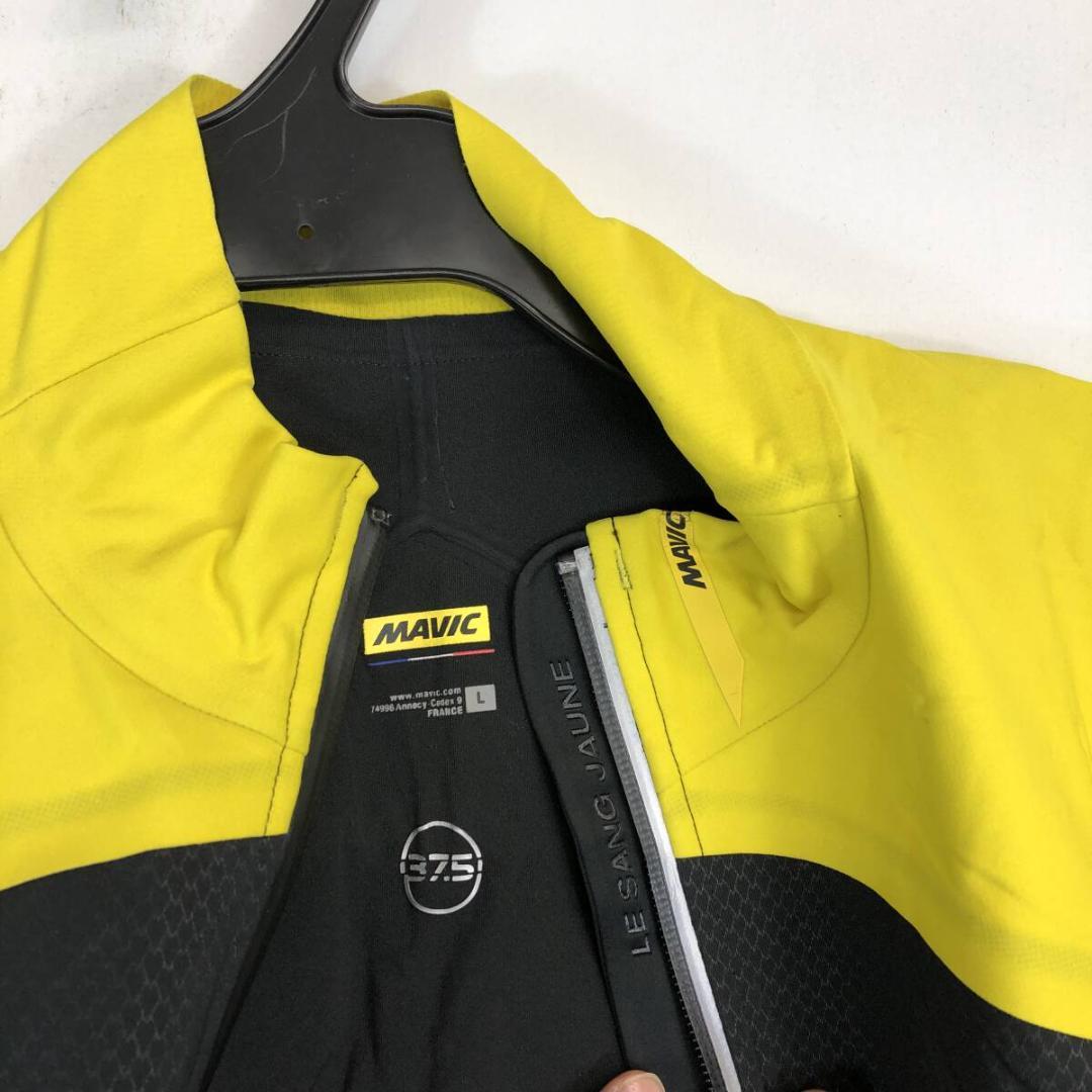 マビック サイクルウインドブレーカー Lサイズ ブラック イエロー 398104
