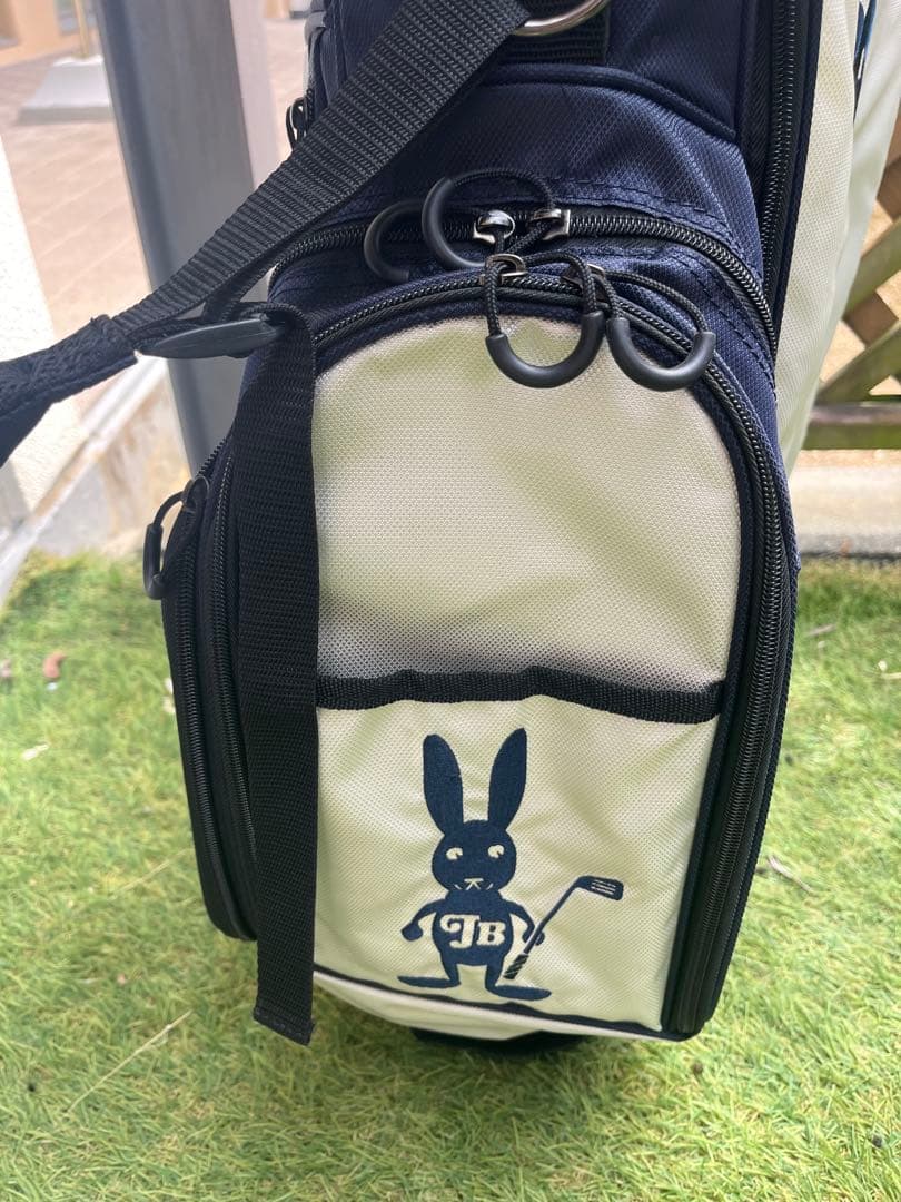 Jack Bunny キャディバッグ スタンド式 ネイビー/ホワイト