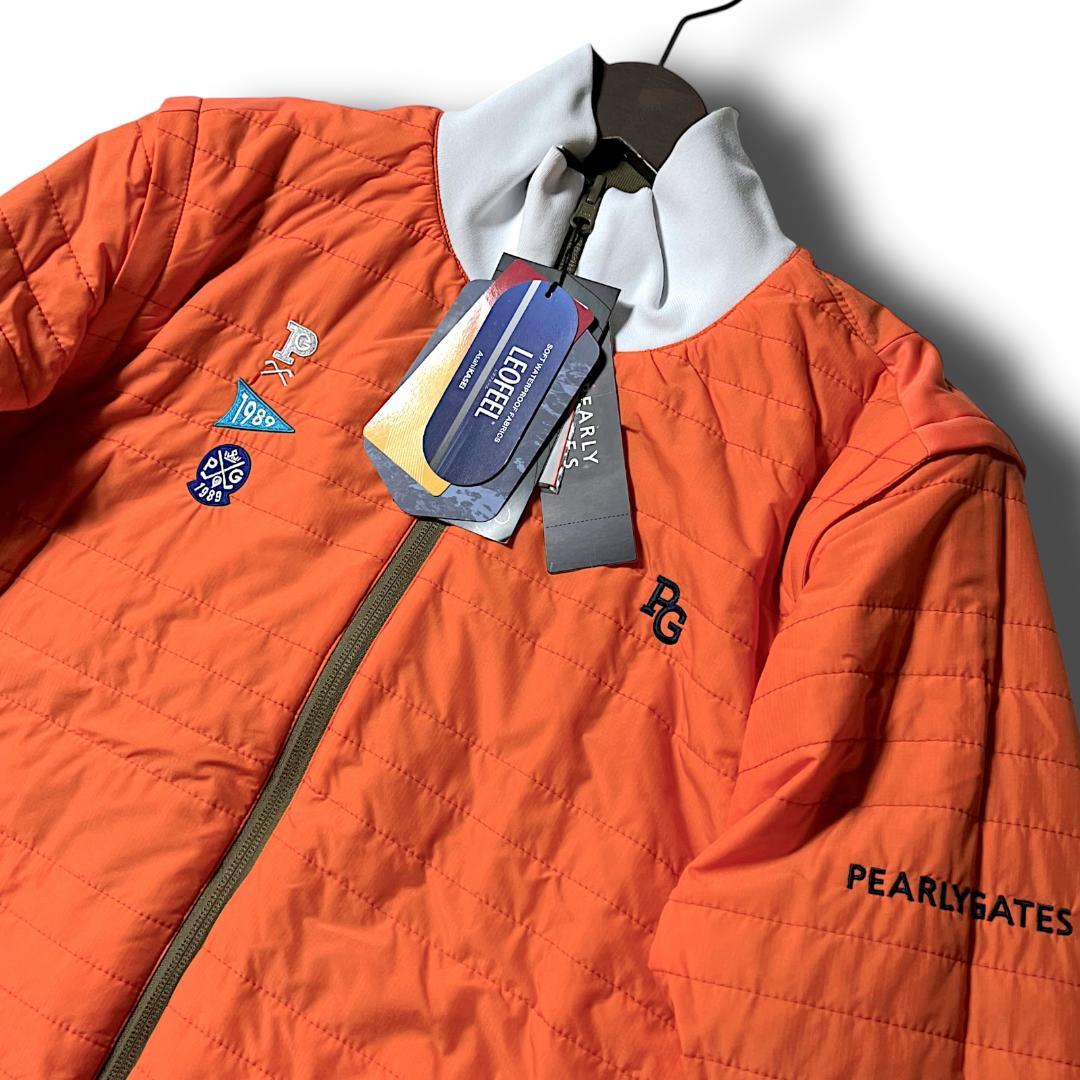 カーキ パーリーゲイツ 定5.7万 リバーシブル 4wayジャケット ベスト 4