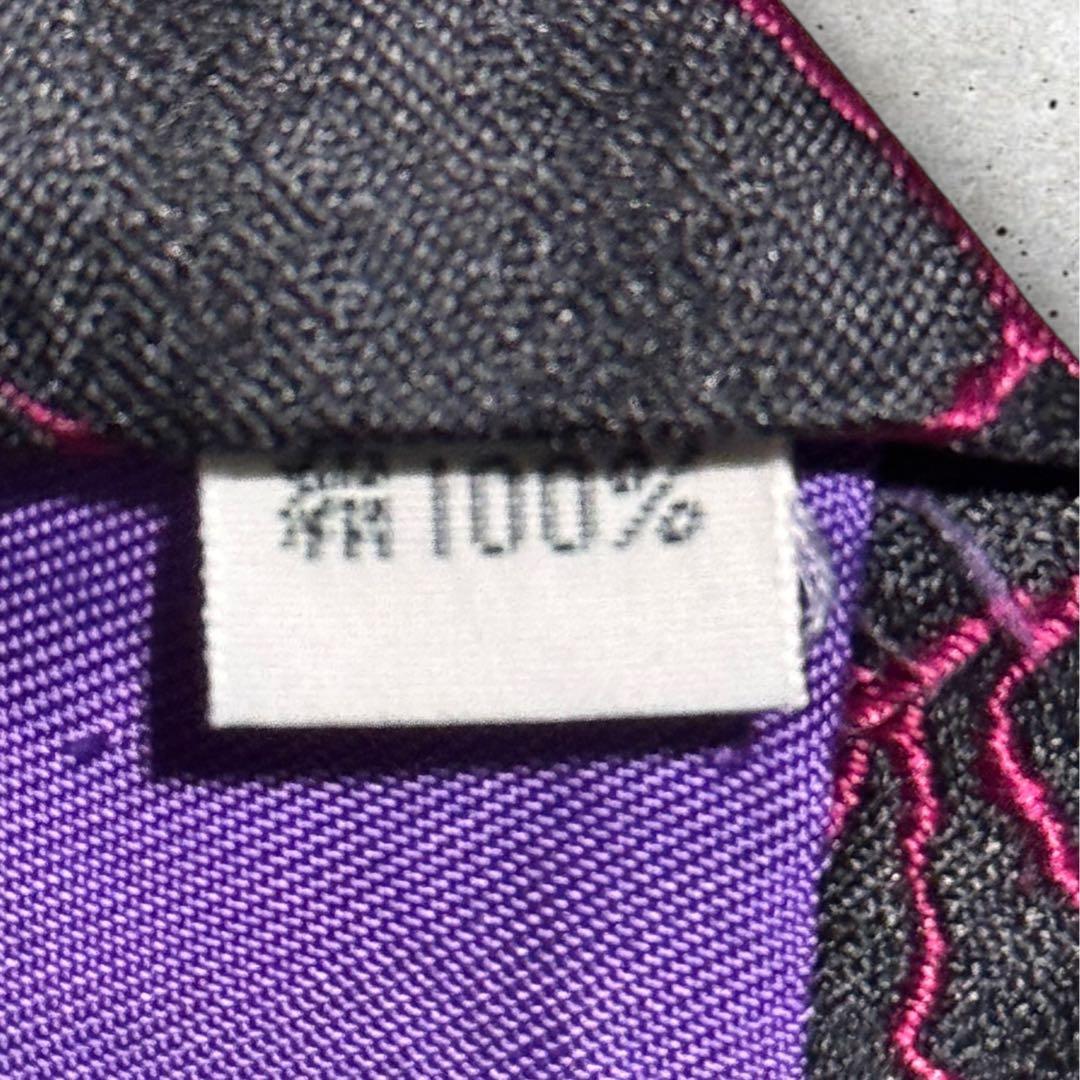 希少✨Jean Paul Gaultier ネクタイ 総柄 ブラック×パープル