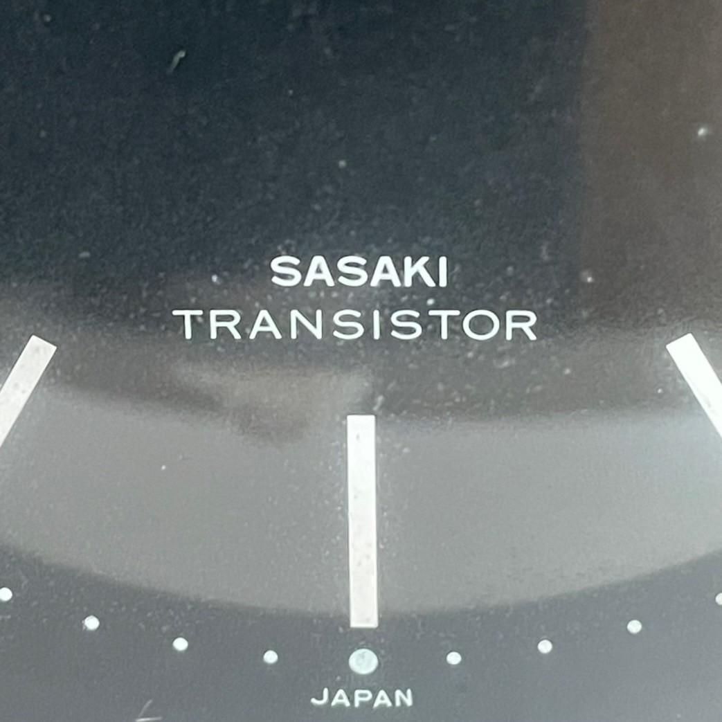 80-90's SASAKI SUNFORM ガラス テーブルクロック 置時計