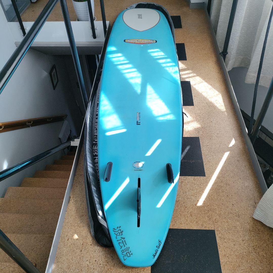 South Point ロングボード ホワイト/ブルー ハードケース付 おまけ付