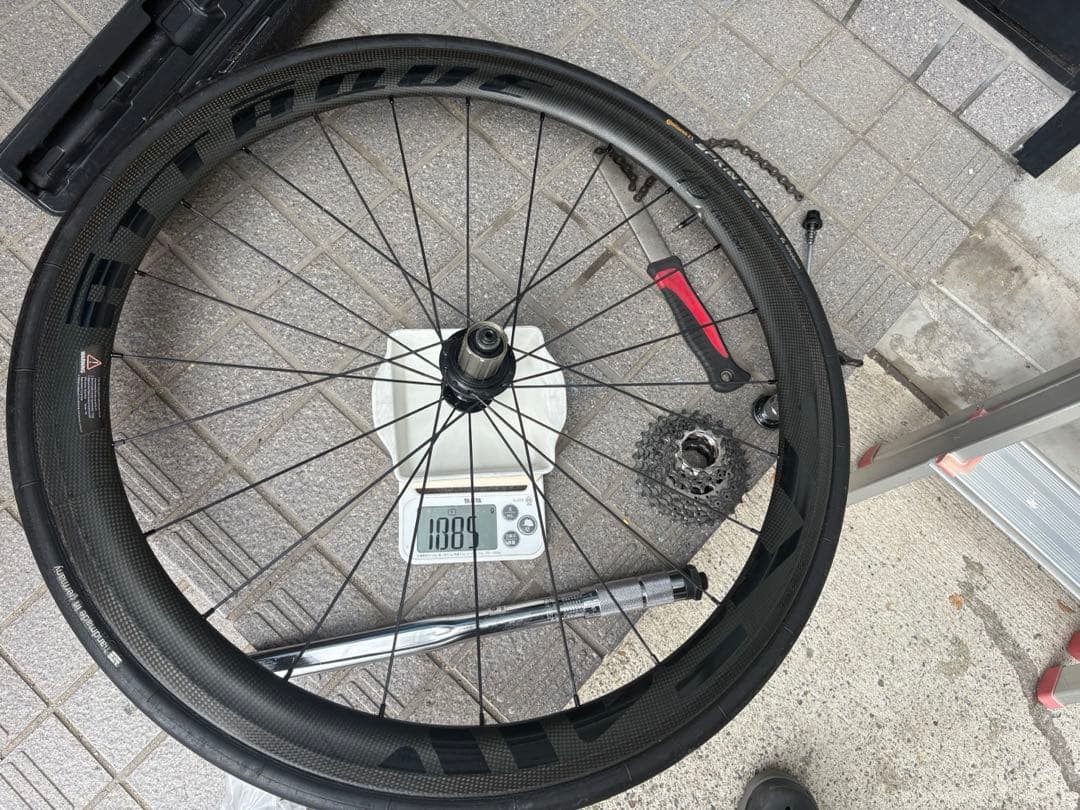 GUSTO ATTAQUEオリジナルカーボンチューブラーホイール　45mm 前後