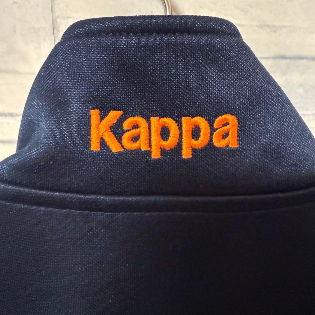 希少 Kappa ジャージ ジャケット 日本製 ゆったりS ネイビー/オレンジ