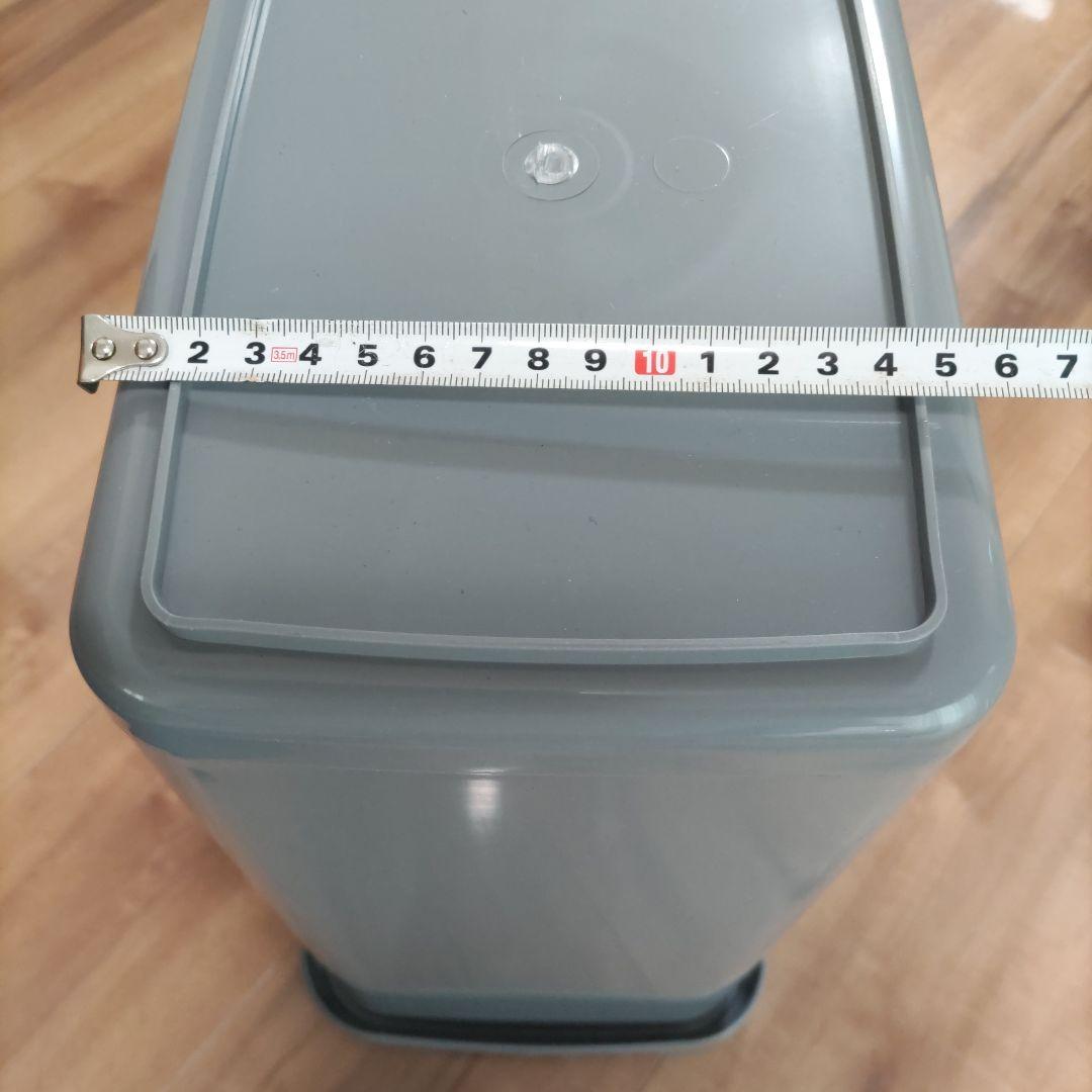 ゴミ箱収納キャビネット 引き出し付き　(色はダークブラウン)