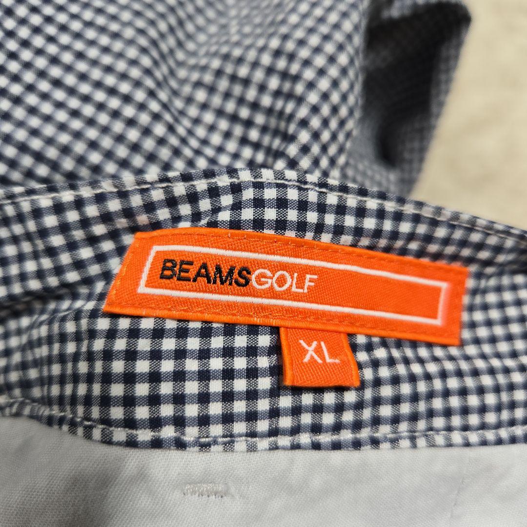 BEAMS GOLF シアサッカー チェック柄 パンツ XL