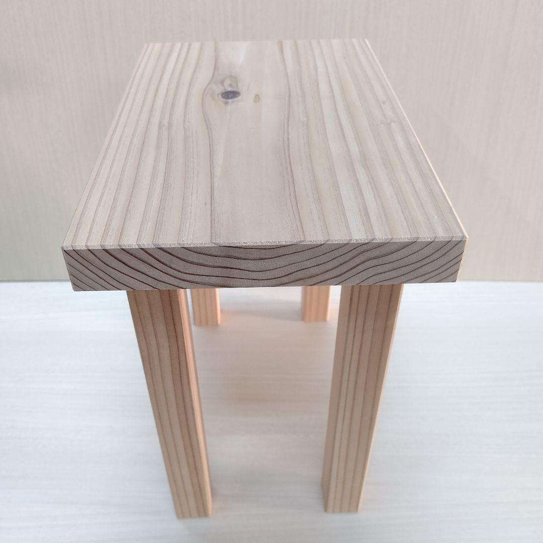 87 サイドテーブル ソロキャンプ テーブル 杉 無垢材