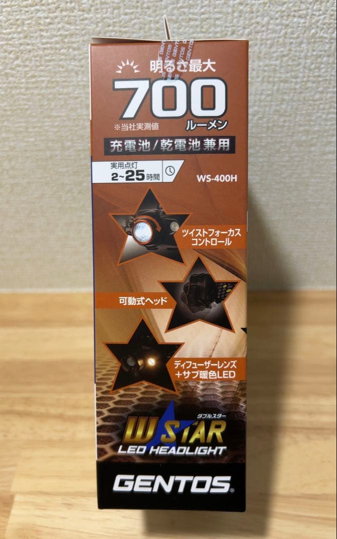 LEDヘッドライト 700ルーメン GENYOS (新品、未開封、送料込)