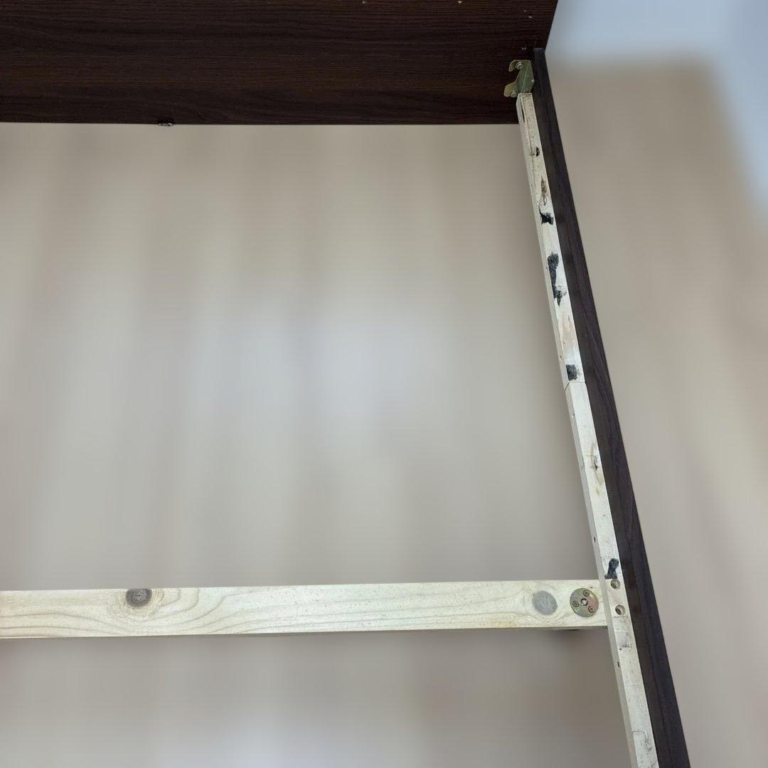 木製ダブルベッドフレーム　ロータイプ