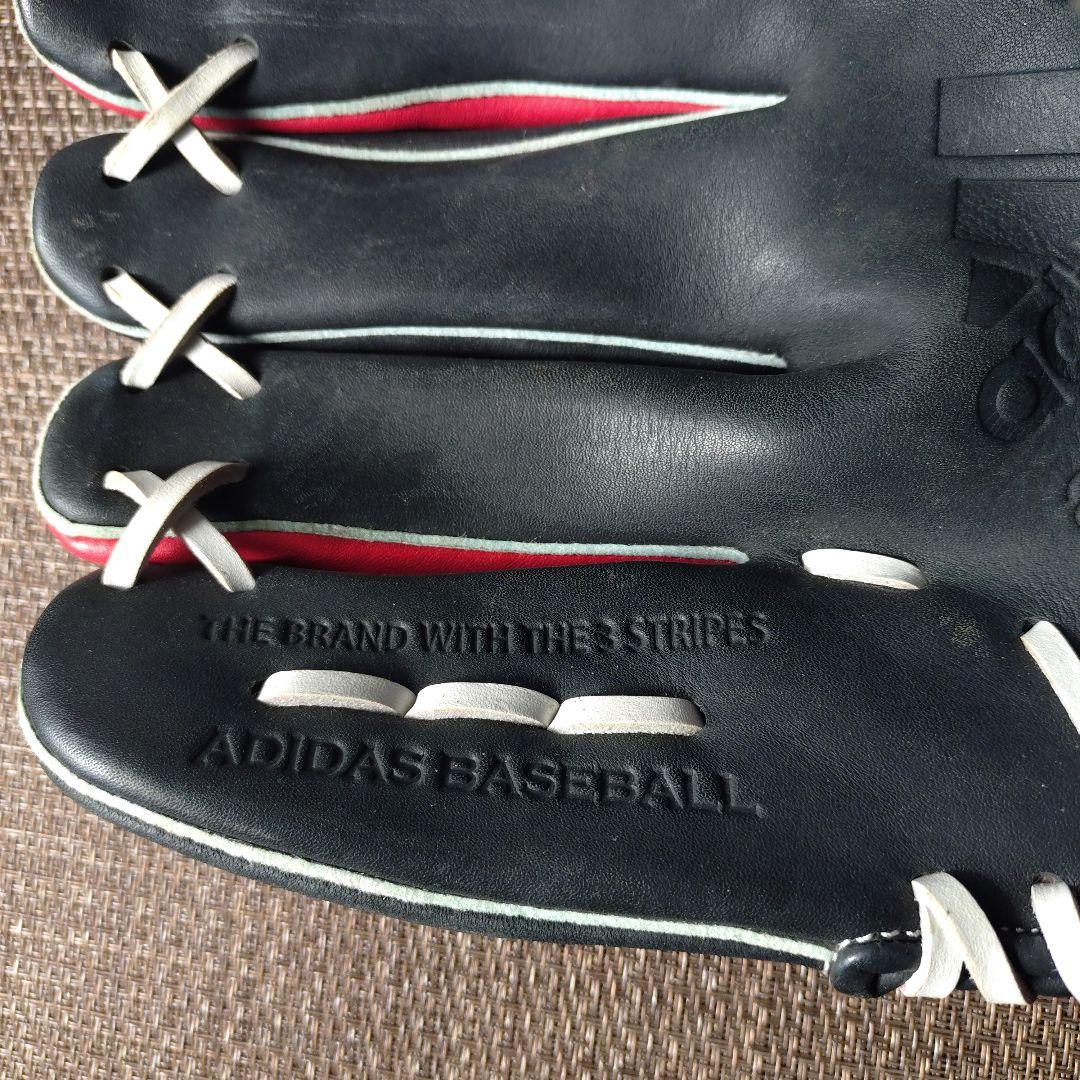 adidas adizero 軟式グローブ 黒/赤 左投げ用