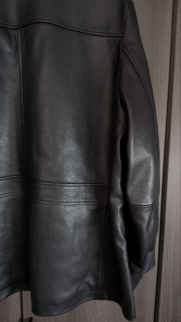 黒レザージャケット　ヌーディジーンズ 　革ジャン