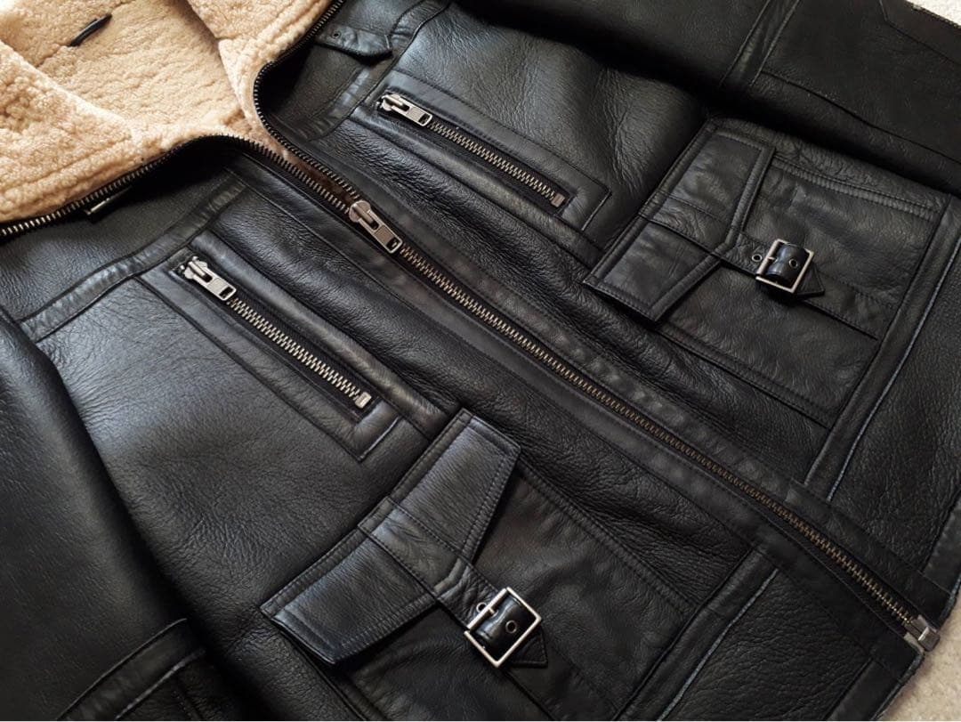 最終※美品 WIND ARMOR B3 羊革 ラムレザー ムートン ジャケットM