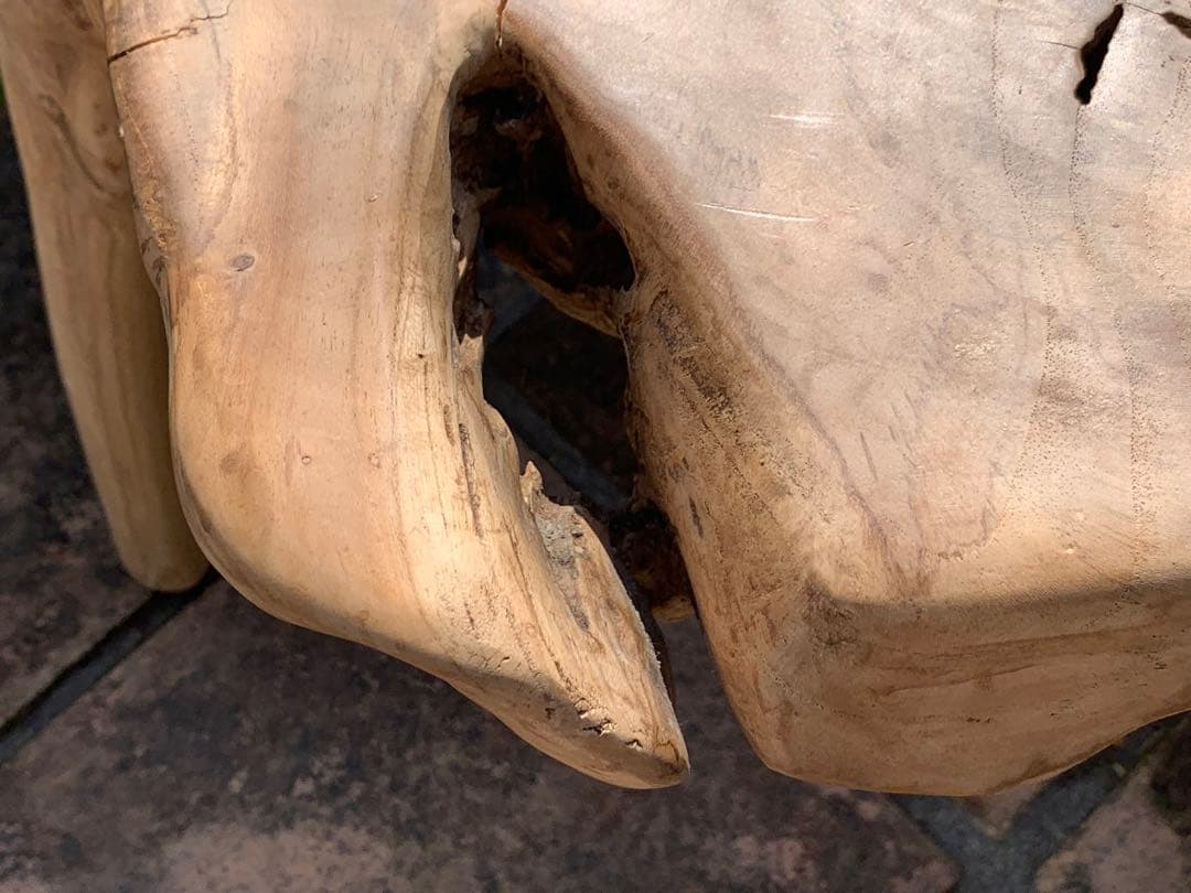 大きめ Cumi stool チュミスツール チーク サイドテーブル 無垢材