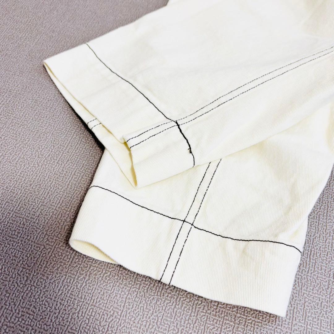 pinue テーラードカラー　デニムジャケット　オフホワイト