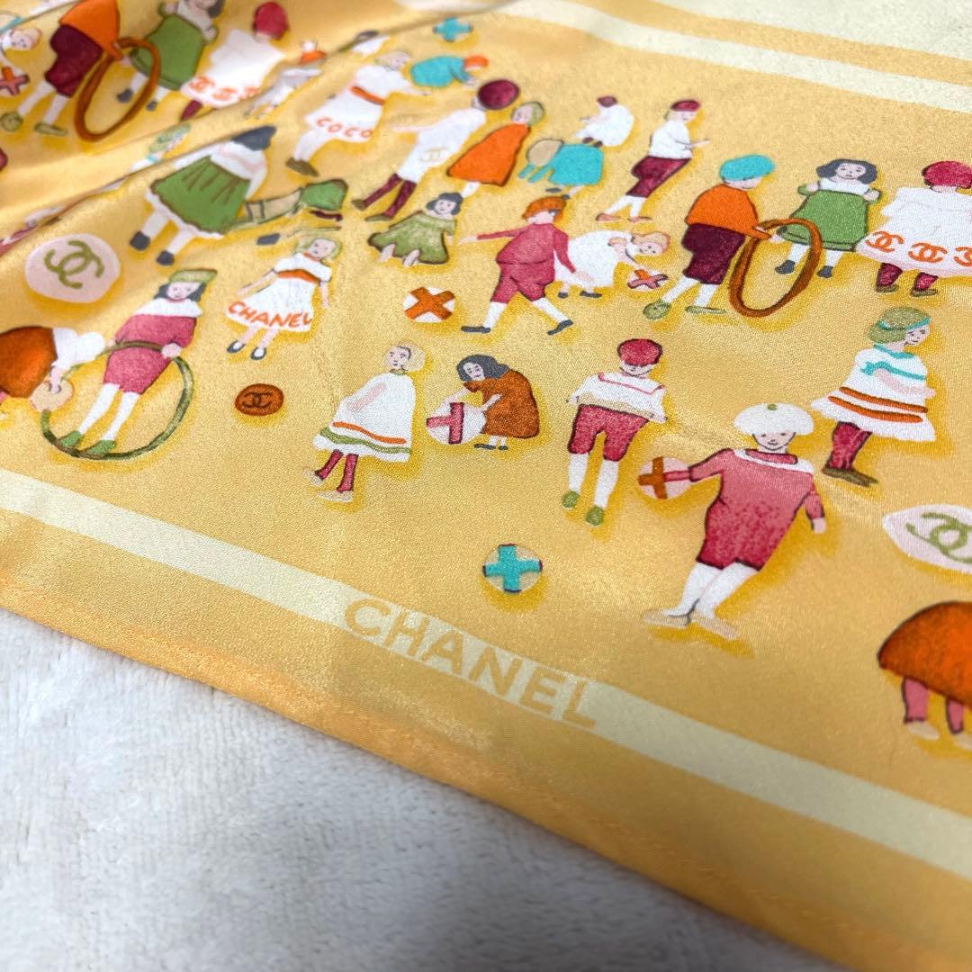 【美品✨】CHANEL★スカーフ★バンダナ★イエロー★シルク