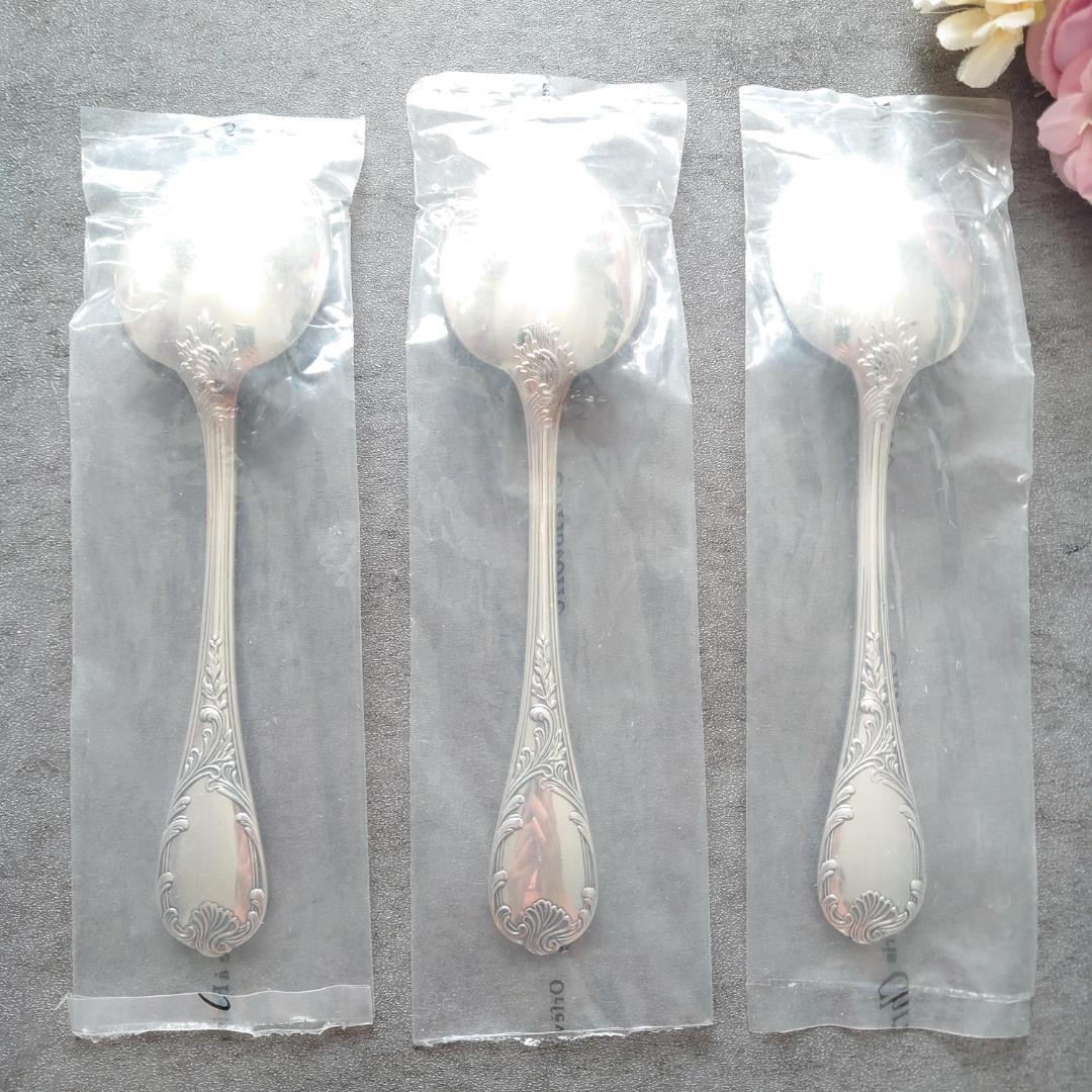 希少 クリストフル マルリー 未開封 コンソメスプーン 3点