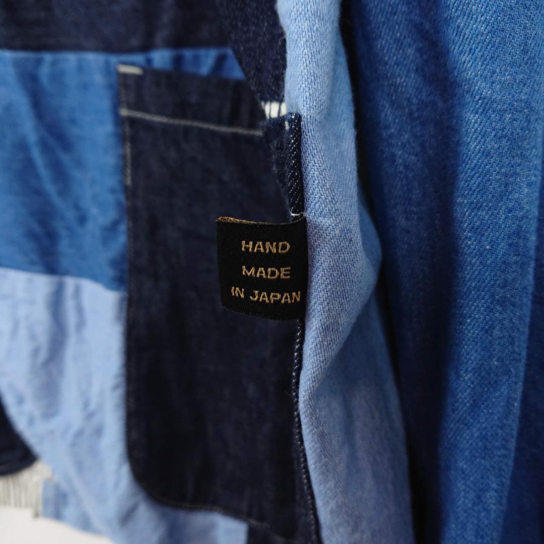 【リベア】 ジョンブル パッチワーク ジャケット カジュアル M 個性派 日本製