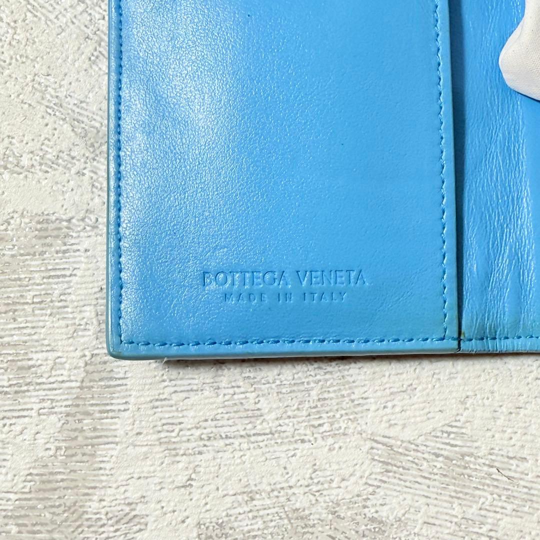人気‼️ボッテガヴェネタ イントレチャート 6連キーケース レザー ブルー 箱付