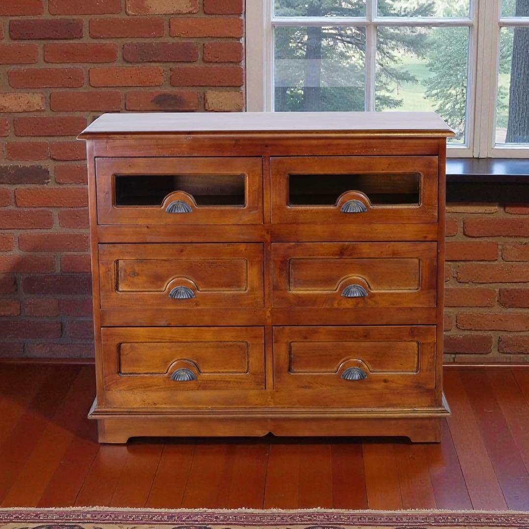 C 新品 アジアン チェスト L カントリー サイドボード 収納 アンティーク