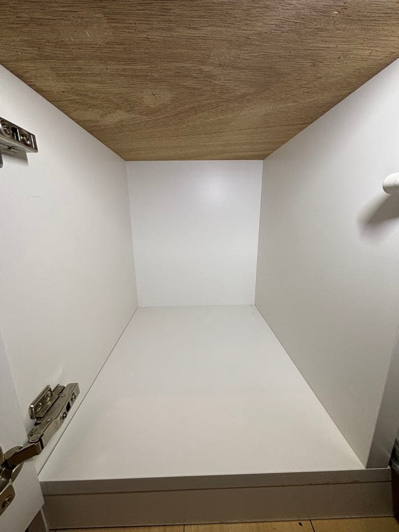 松田家具 カップボード 食器棚 約120cm スライド キッチンボード　送料込