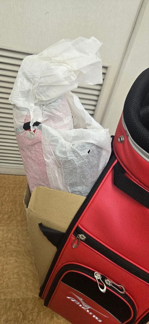 メンディー　未使用　Mizuno 赤 ゴルフバッグ・キャディバッグ