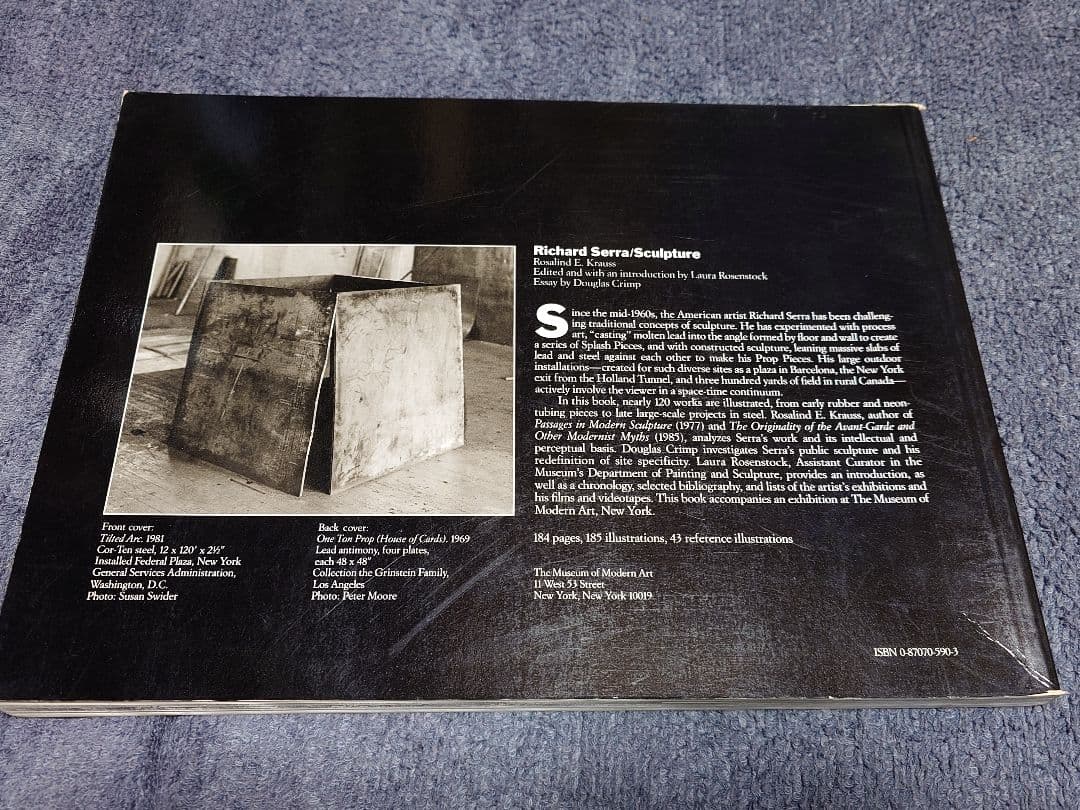 「Richard Serra/Sculpture」リチャード・セラ 図録