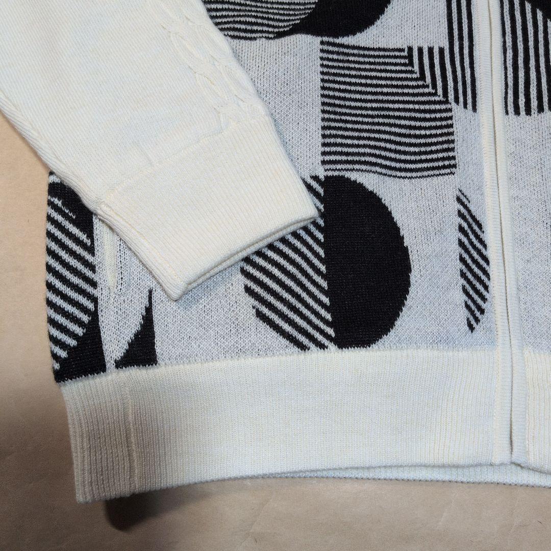 ルコック:レディース:Lサイズ:ゴルフ ジャガードフーディニットブルゾン:白