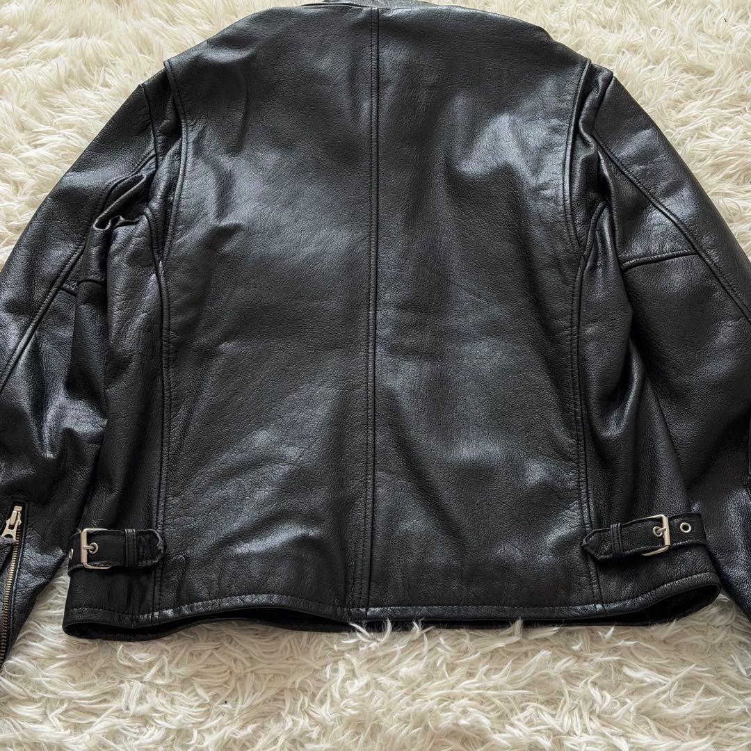 XLサイズ Schott レザージャケット シングルライダース ゴートレザー 黒