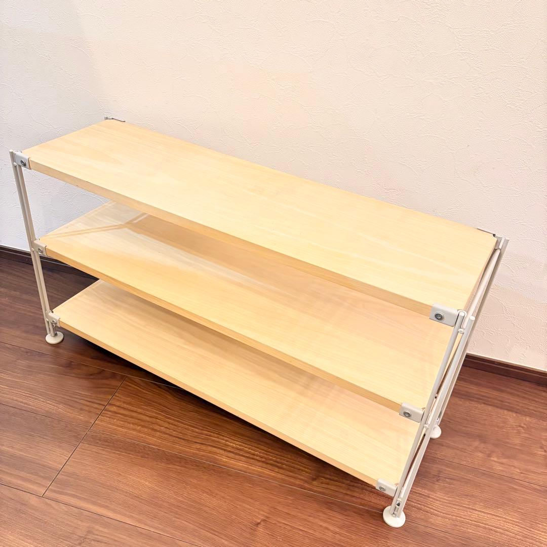 無印良品 スチールユニットシェルフ 木製 ３段