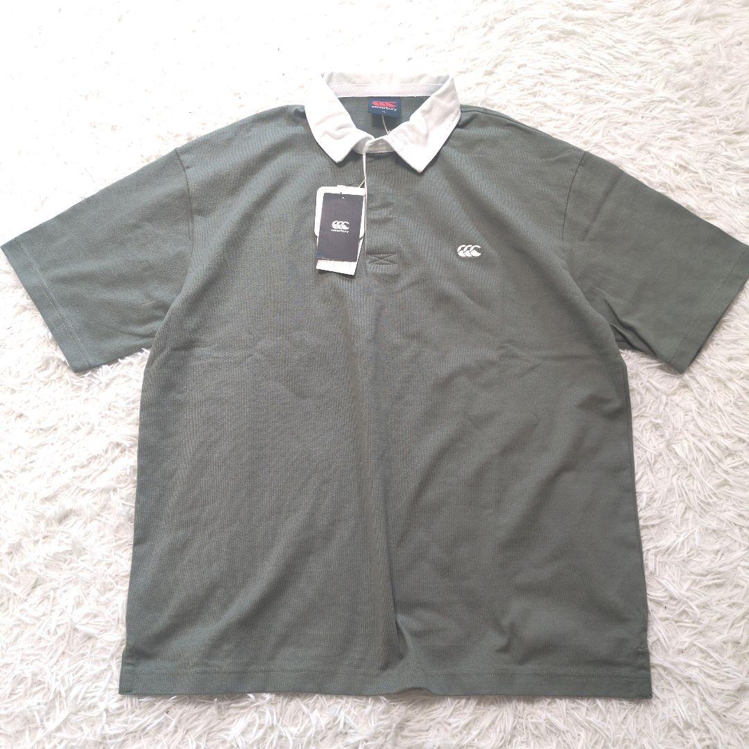 未使用　カンタベリー　メンズ　ソリッドカラーラグビージャージ　ラガーシャツ　XL