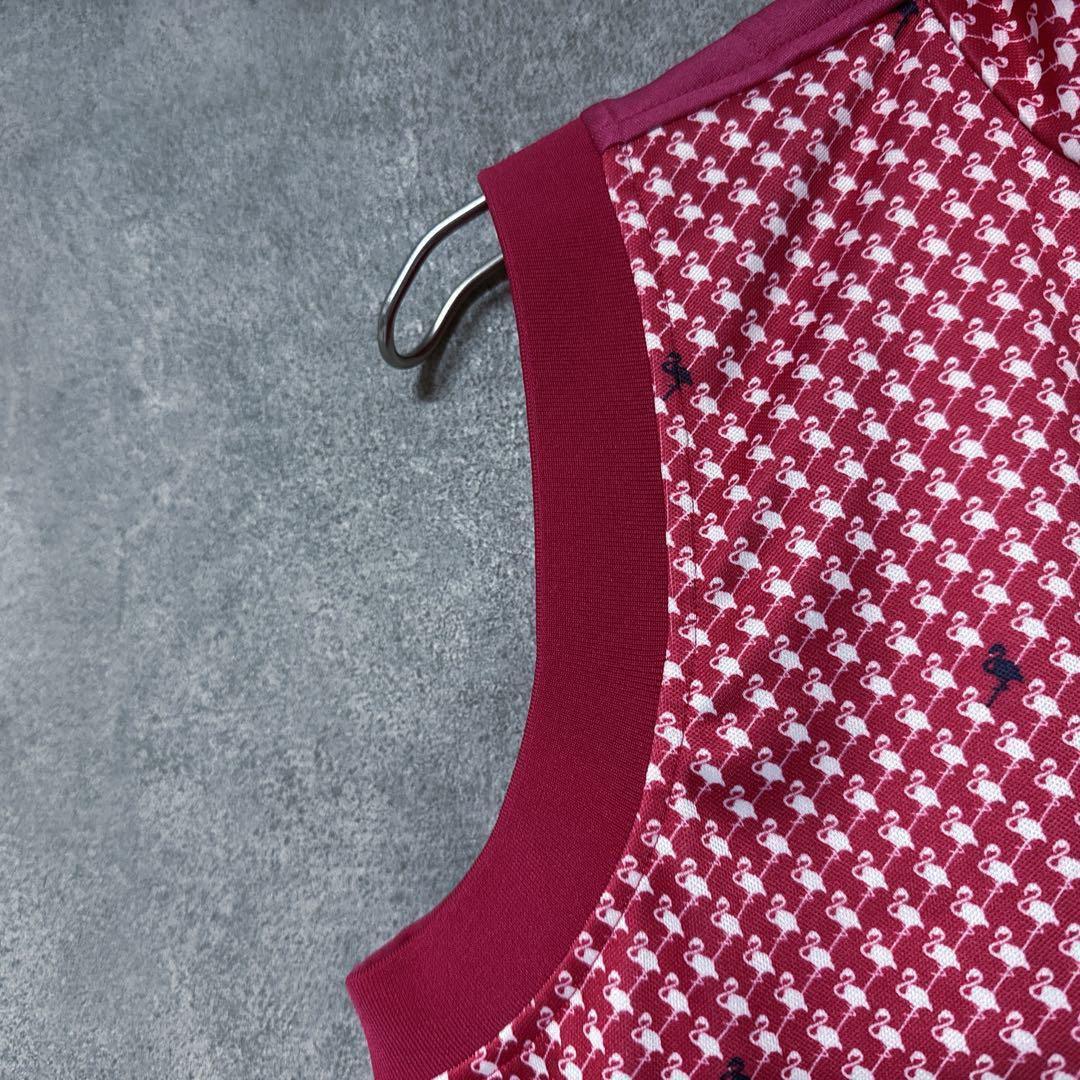 Callaway キャロウェイ 総柄 フラミンゴ フルジップ ベスト ウェア