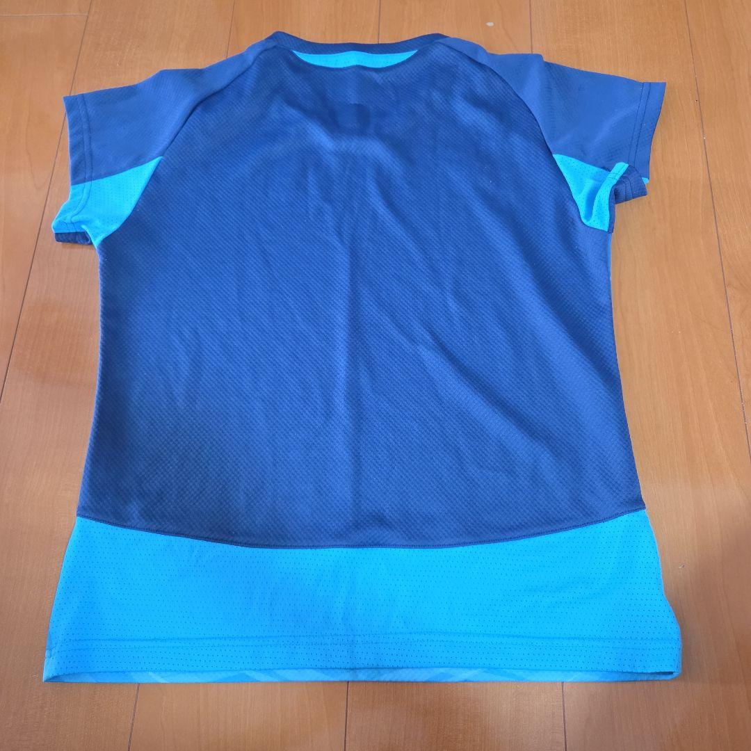YONEX バドミントン　ゲームシャツ　レディースO 青　記名あり