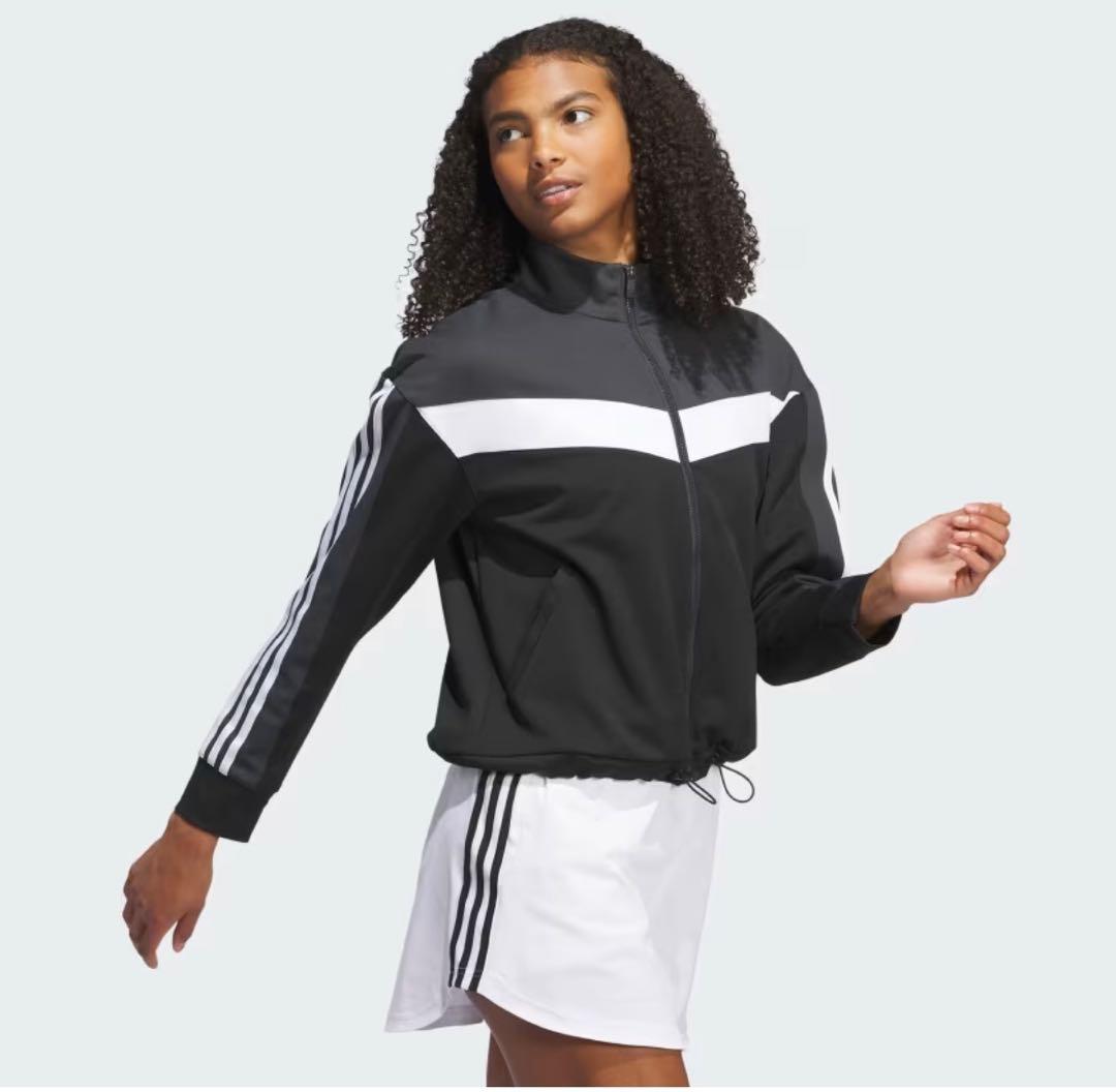 【新品3点】S アディダスゴルフ レトロニット ジャケット＆スカート＆シャツ 黒