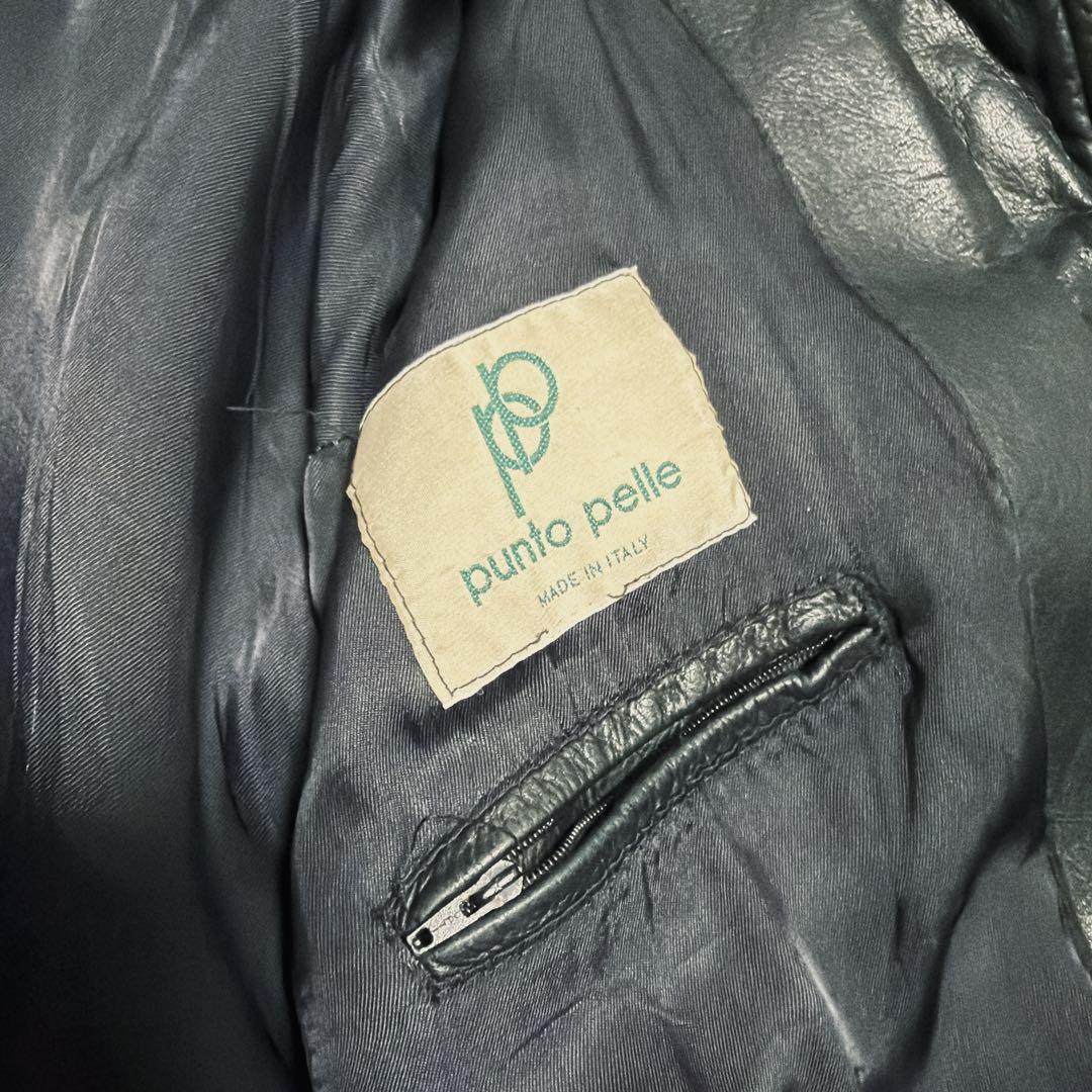 punto pelle レザージャケット 本革 イタリア製 シングル