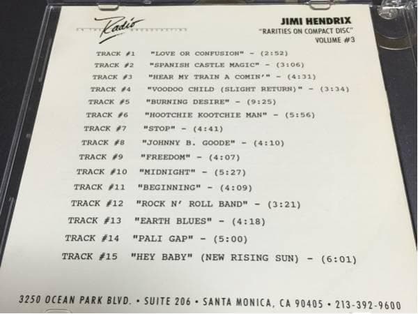 JIMI HENDRIX/ジミ ヘンドリックス/RARITIES