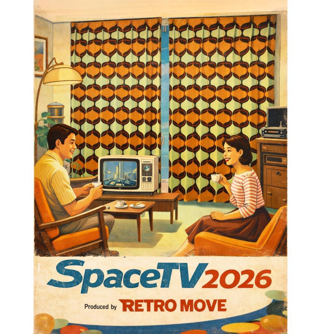 ニューレトロ カーテン2枚セット【SpaceTV2026】新春特割20%OFF