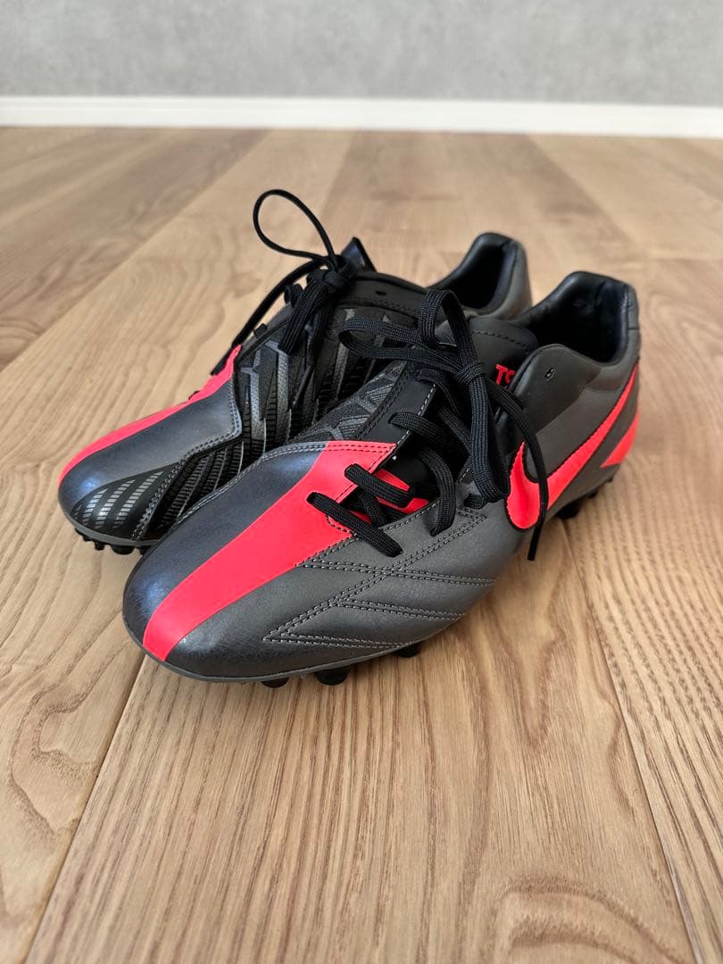 シューズ NIKE T90 SHOOT IV AG - GREY/RED/BLACK