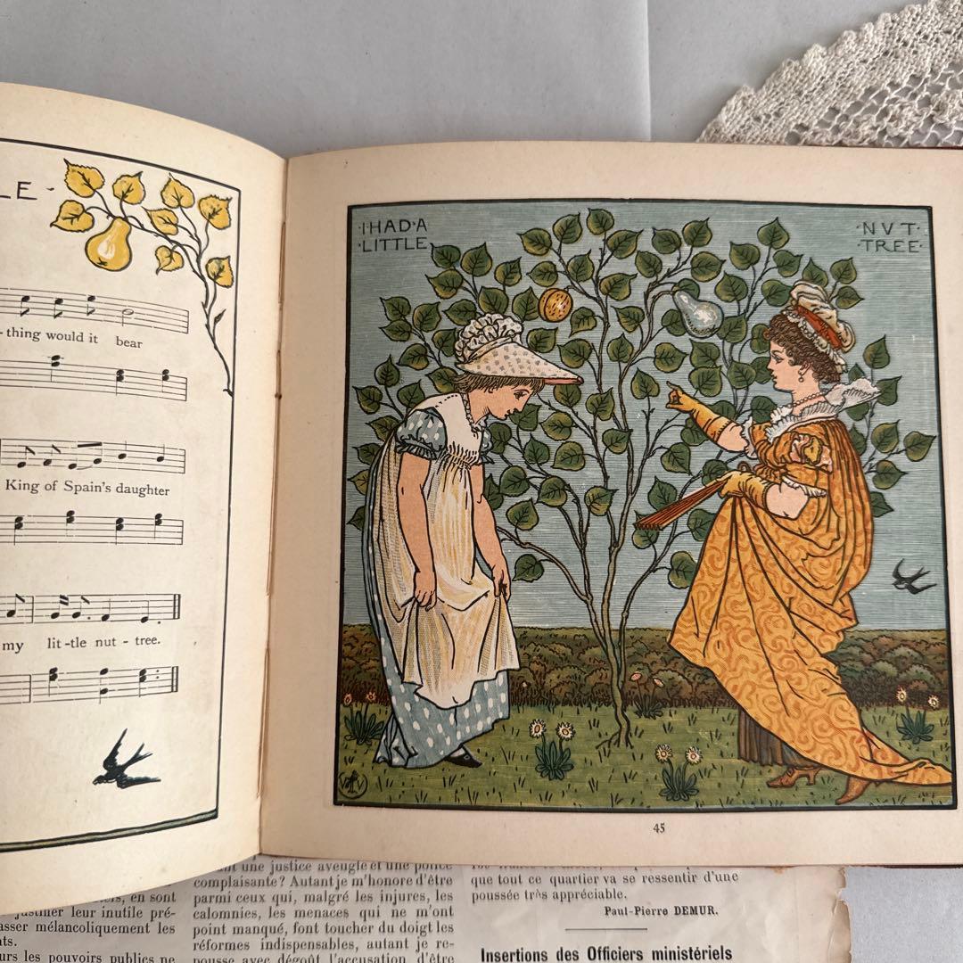 稀少アンティーク美しい挿絵のイギリス絵本　洋書　古書ジャンクジャーナル児童書