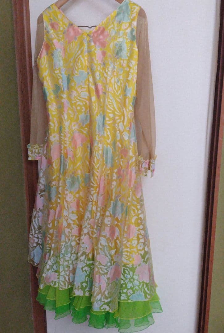 社交ダンスロングドレス　日本製