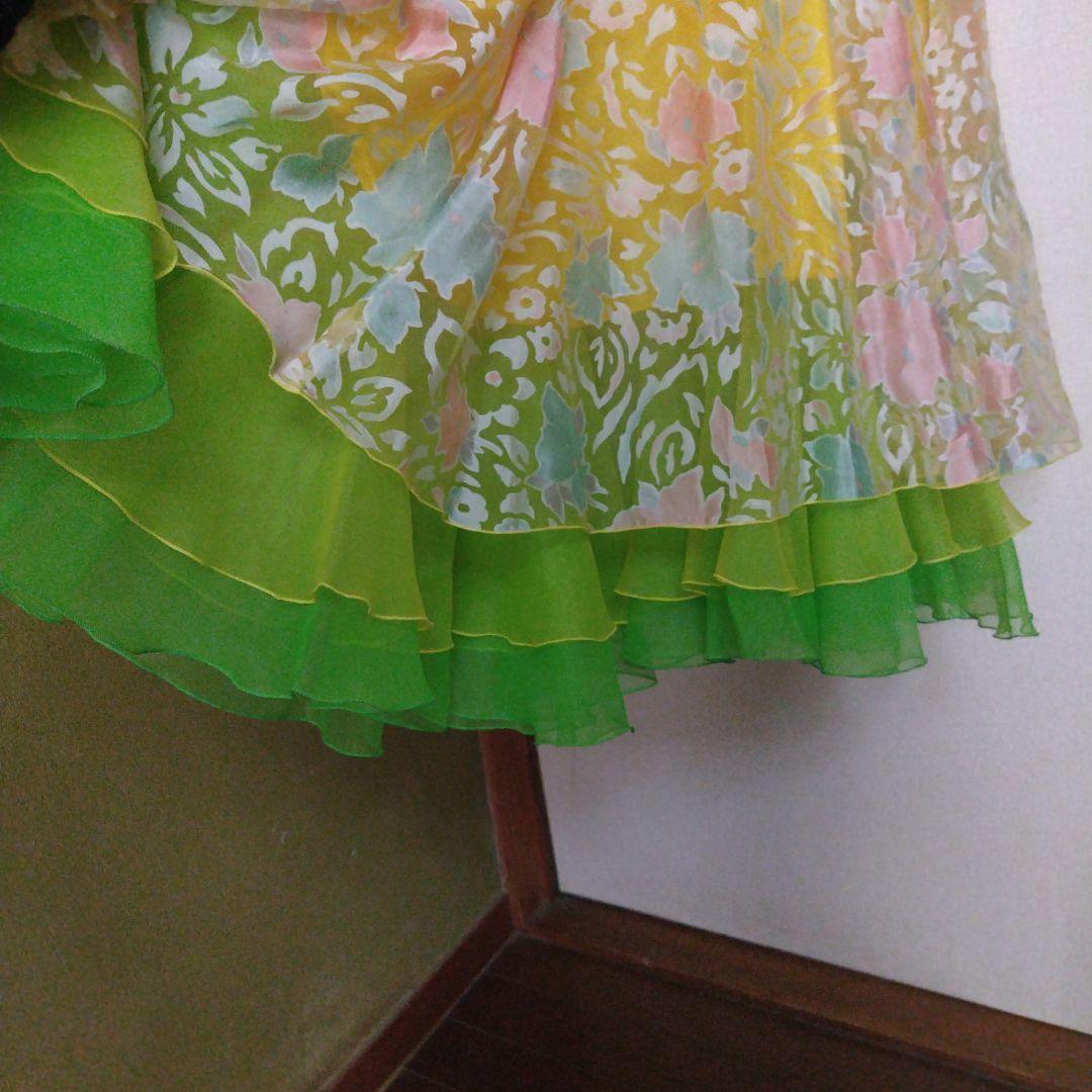 社交ダンスロングドレス　日本製