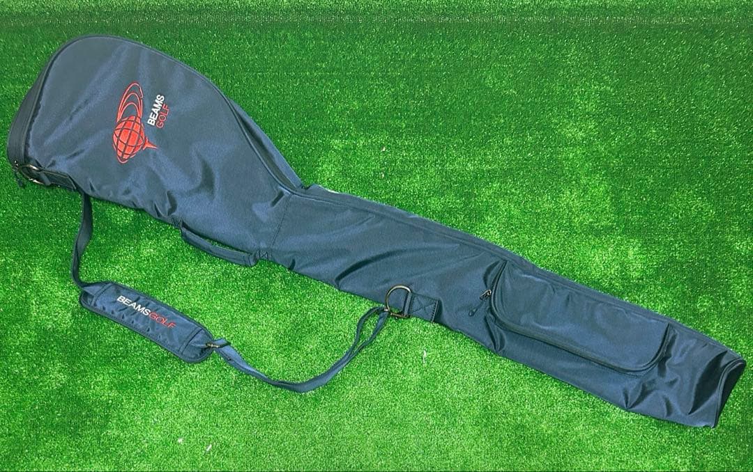 【美品】BEAMS GOLF クラブケース　ネイビーxレッド