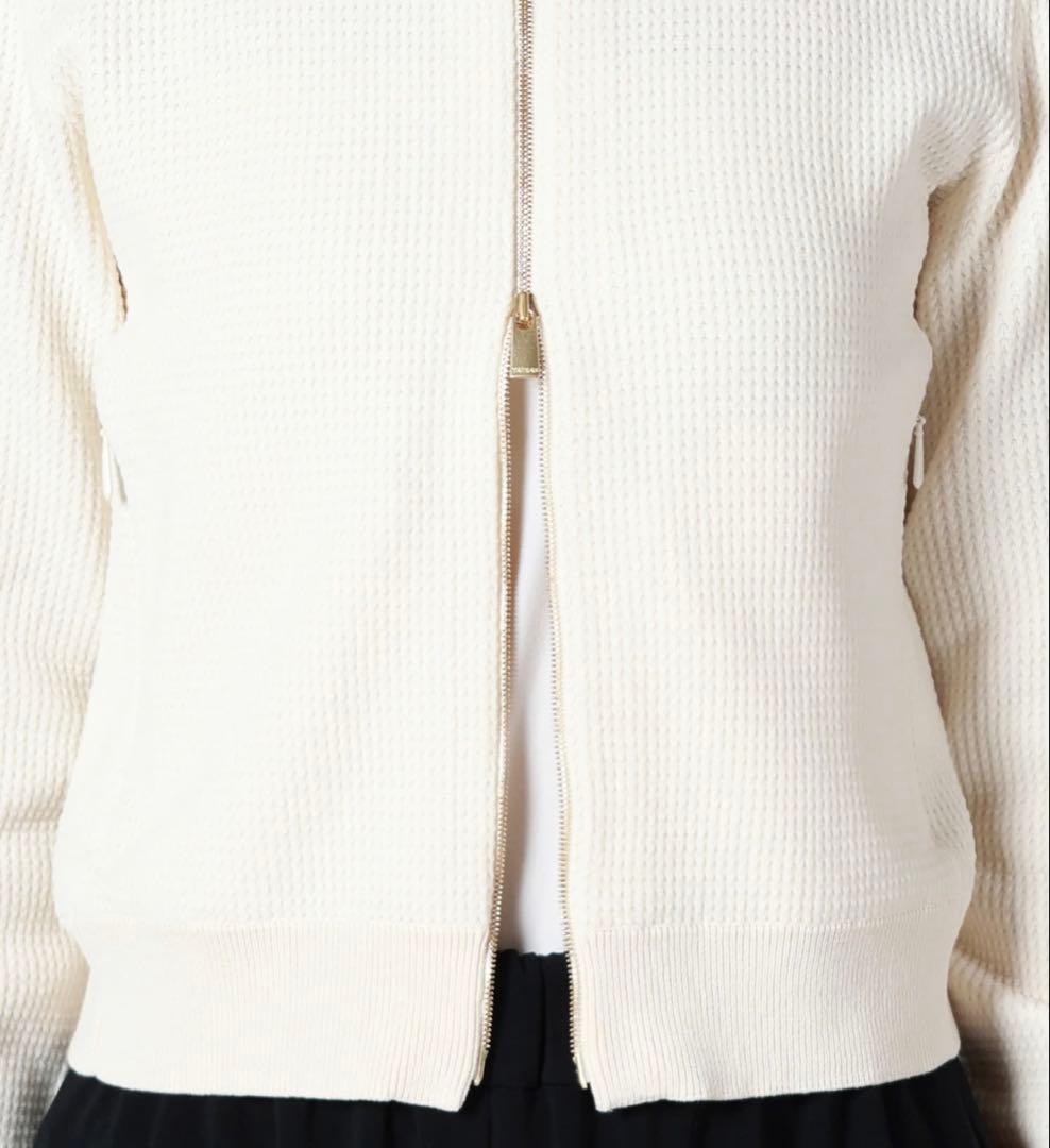 26春新作未使用タグ付きTATRASSKALAスカラニットブルゾン02アイボリー