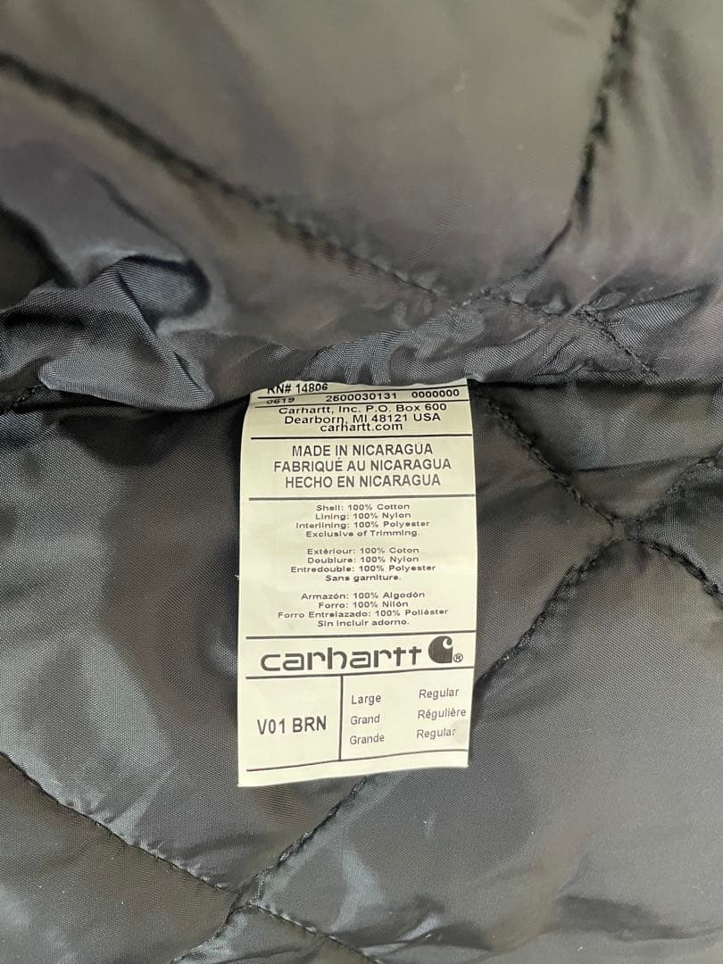 Carhartt ダックベスト Lサイズ ブラウン V01 BRN