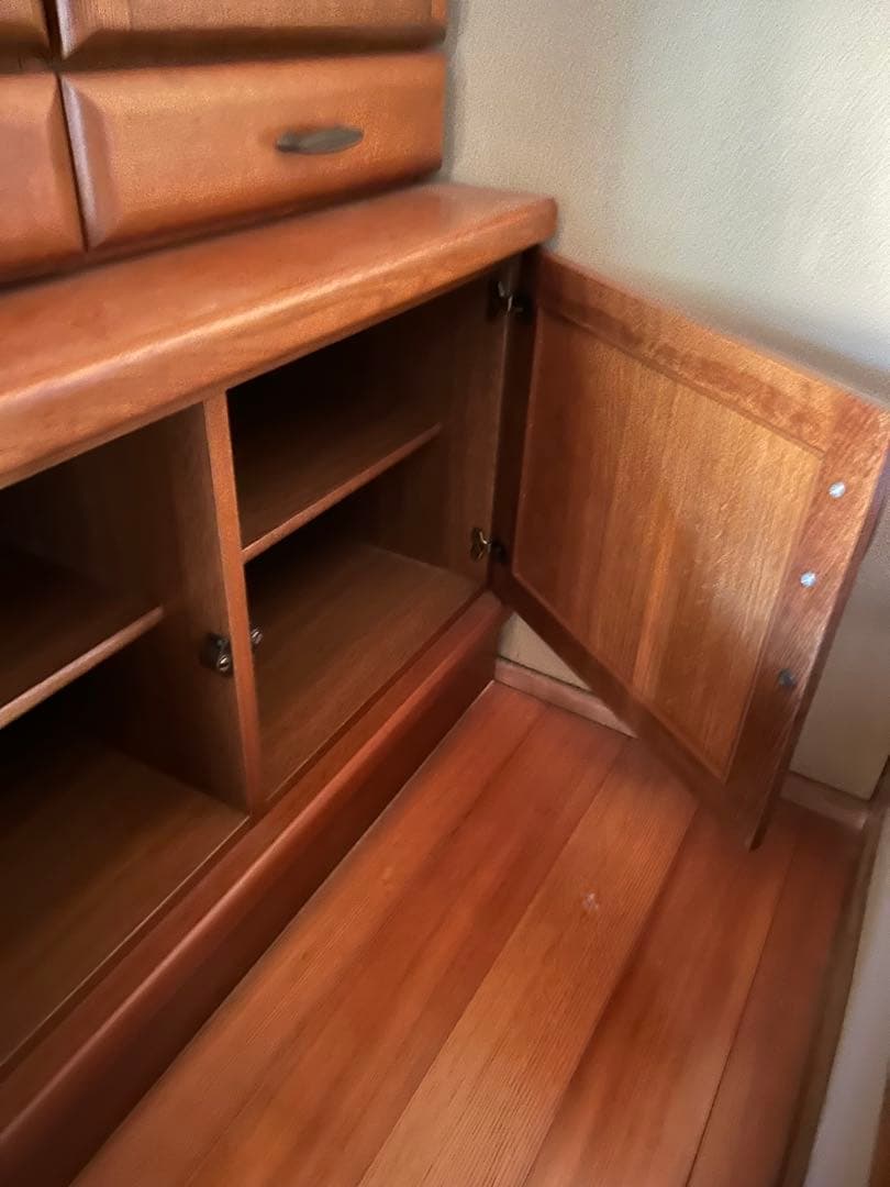 レトロ 木製 食器棚 本棚 ブラウン ディスプレイ キャビネット