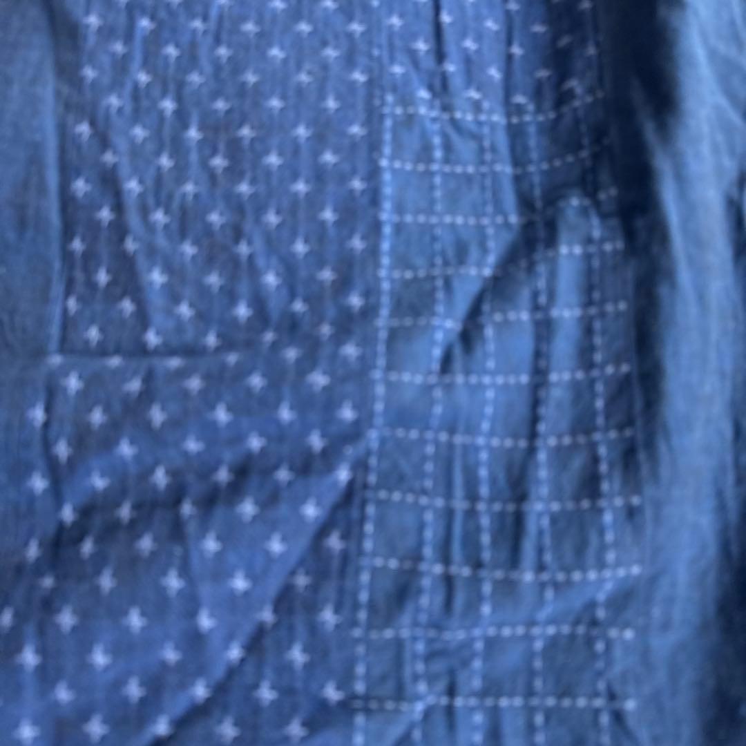 日本製 刺し子 重ね着ワンピース エプロンワンピース セット ナチュラル